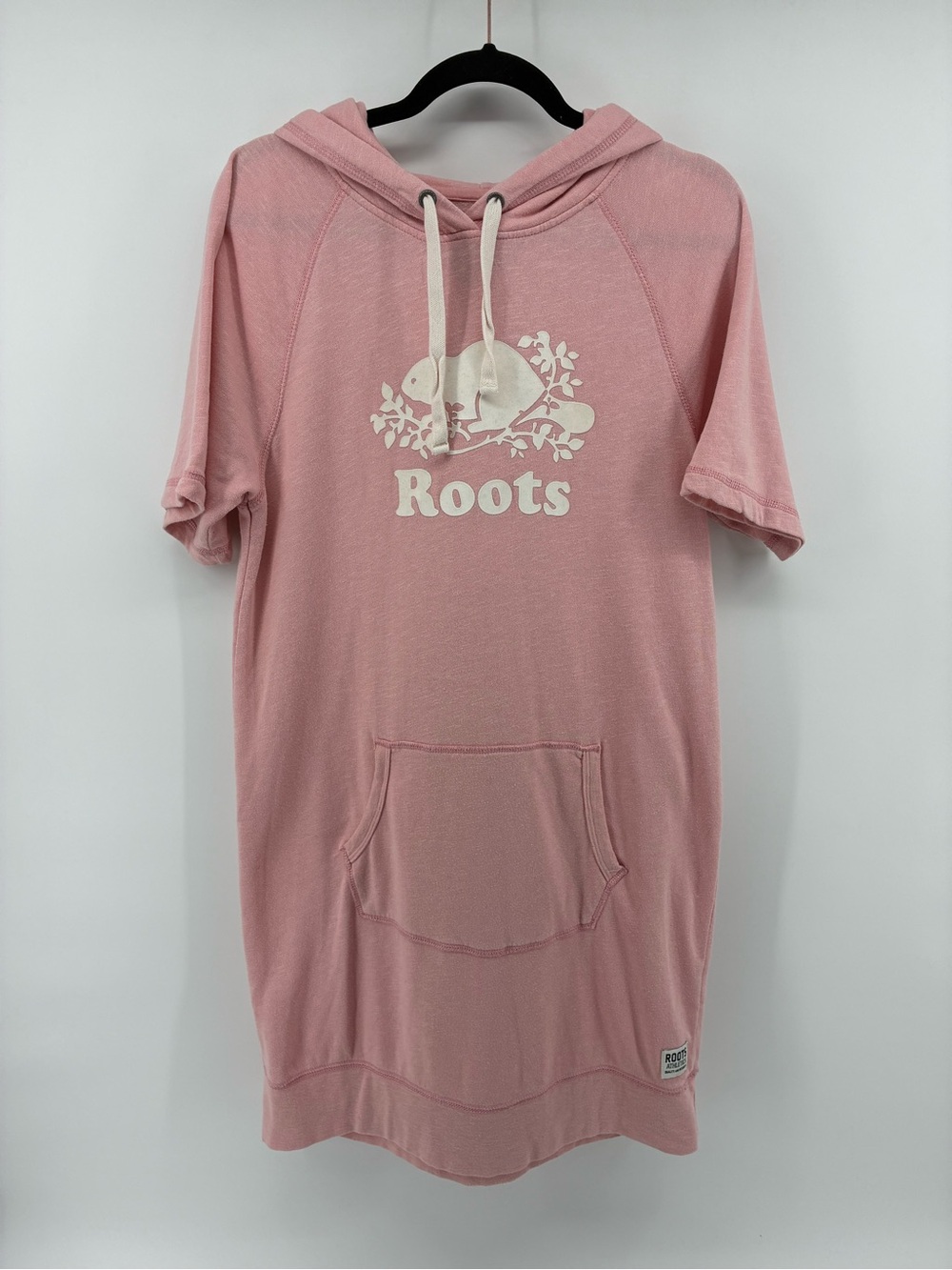 Roots Girls' Pink Hooded Short-Sleeve Tunic
